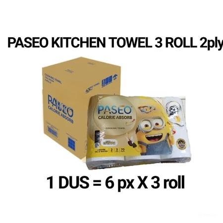 DUS Tisu Tissue paseo tissue dapur kitchen towel 3 roll 70 s - PASEO CALORIE ( 1 DUS ISI 6 ) - paseo