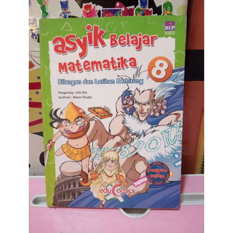 Buku anak preloved second bekas komik sains matematika educomics asyiknya belajar matematika jilid 8