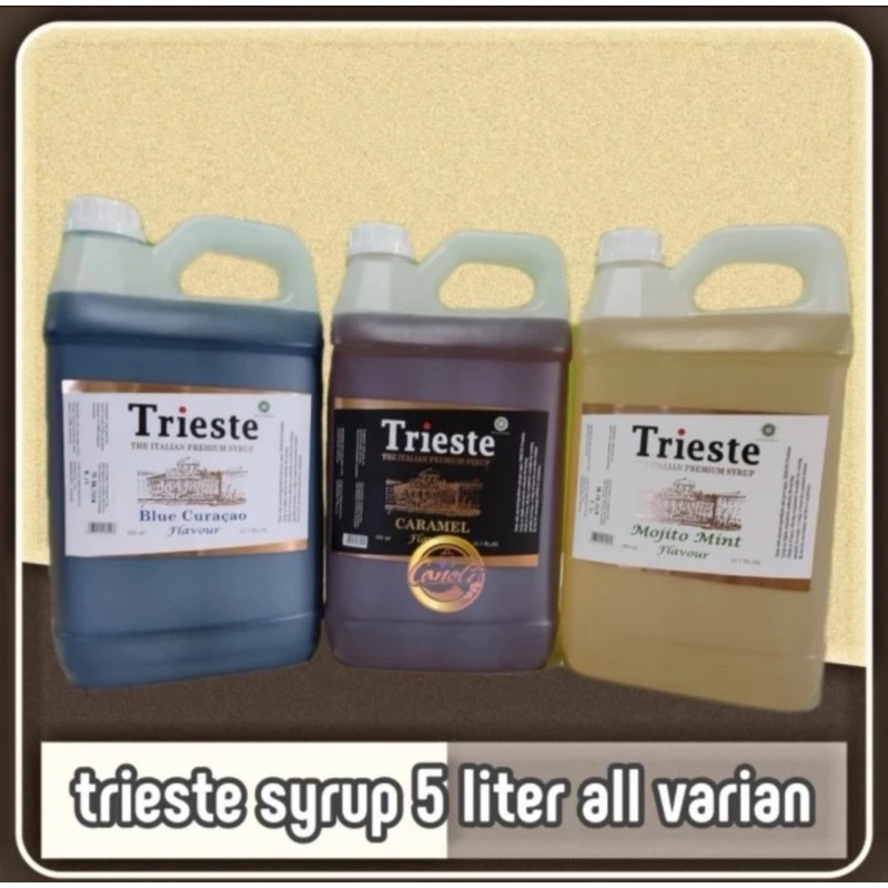 

Trieste syrup 5 liter all varian Chocolate dan Irish