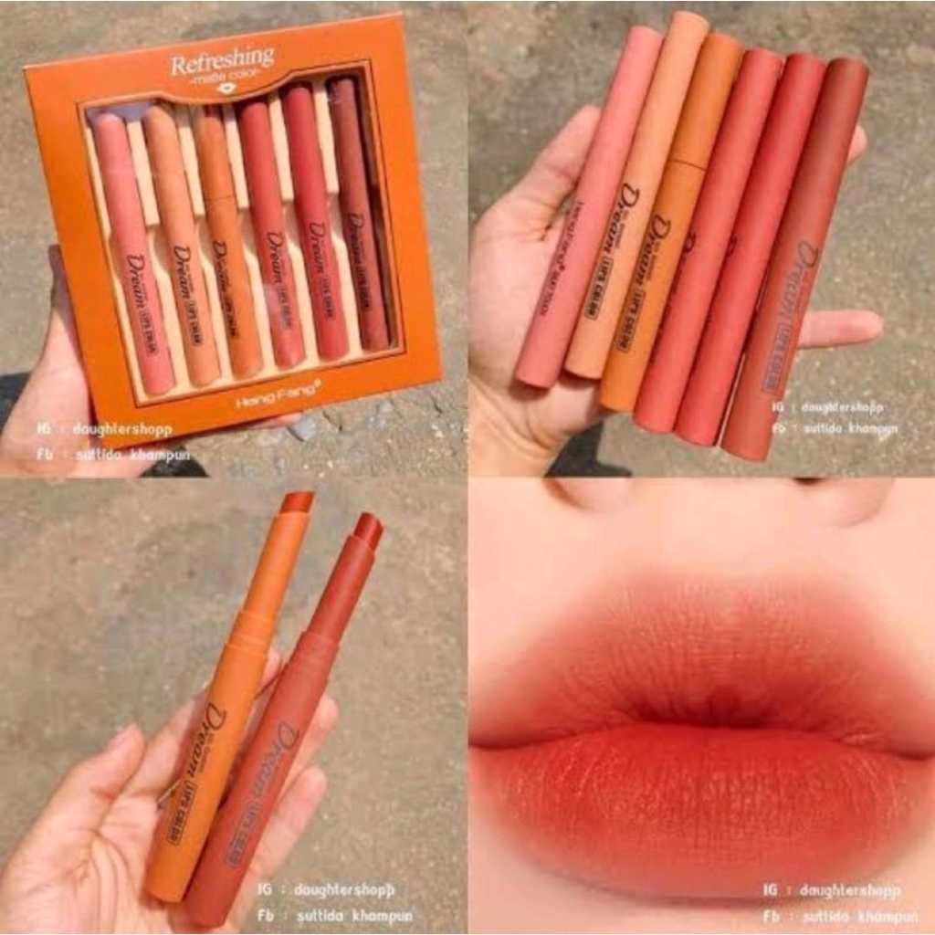 Lipstik Sweet Dream Refreshing TANAKO Hengfang | 1 BOX isi 6pcs