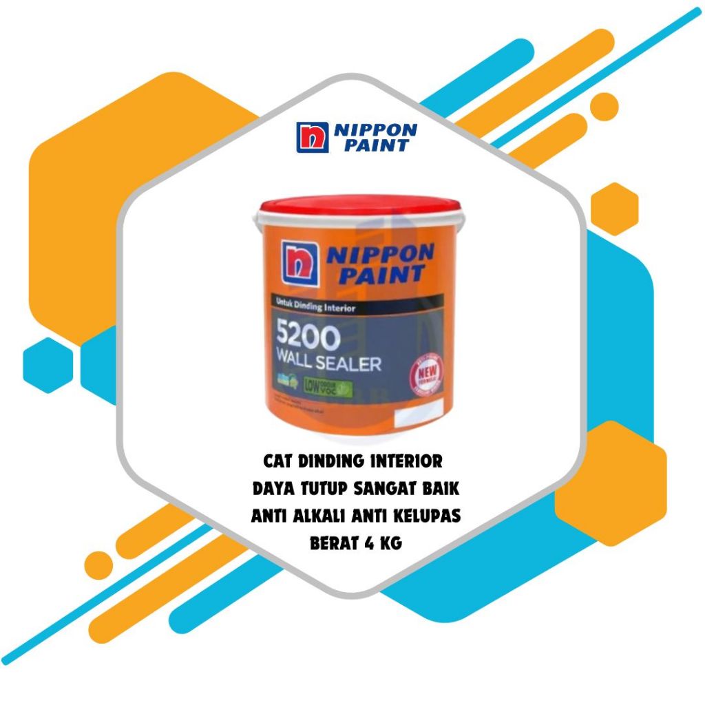 CAT DASAR DINDING  INTERIOR NIPPON PAINT 5200 WALL SEALER 4kg