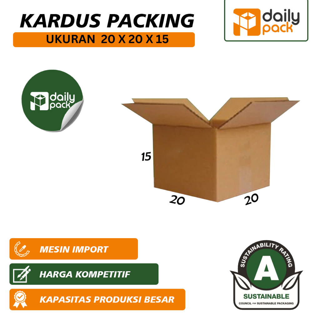 

DAILY Kardus Multipacking Sebaguna Uk 20 X 20 X 15