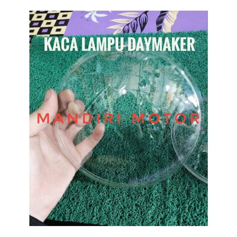 Mika Kaca Lampu Daymaker Biled Tiger Megapro Thunder Ninja 150 CB100 Kaca Bening Polos DOT SAE OEM Q