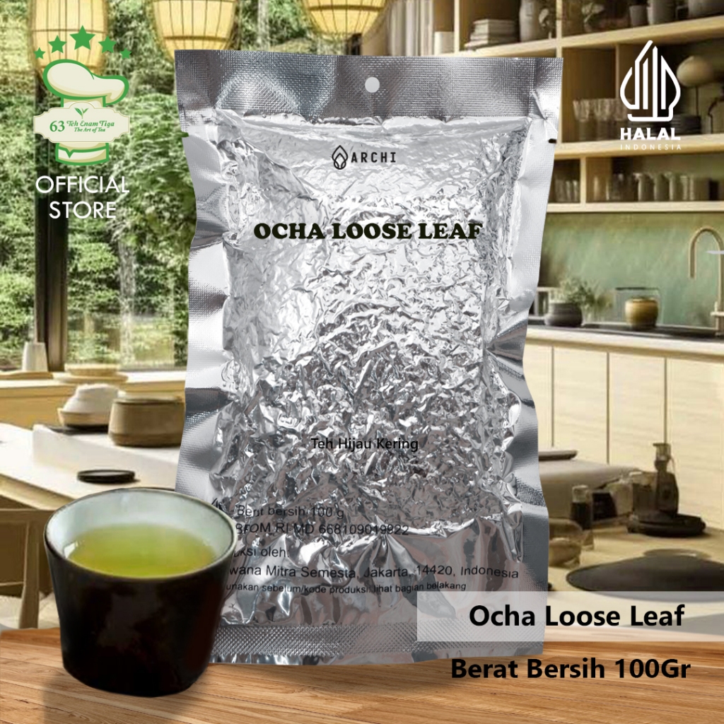 

Teh 63 - ARCHI Green Tea / Ocha Loose Leaf Premium 100gr - Food Service
