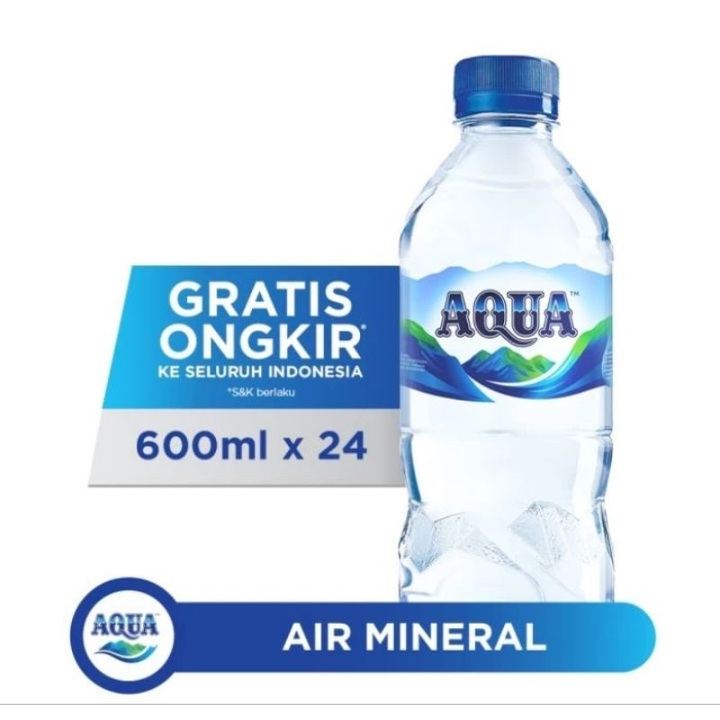 

Aqua Air Mineral 600 ml isi 24 botol