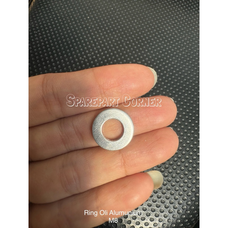 RING OLI MOTOR ALUMUNIUM M8 / BAUT 12 / RING BAUT GARDAN SEPEDA MOTOR BEAT / VARIO