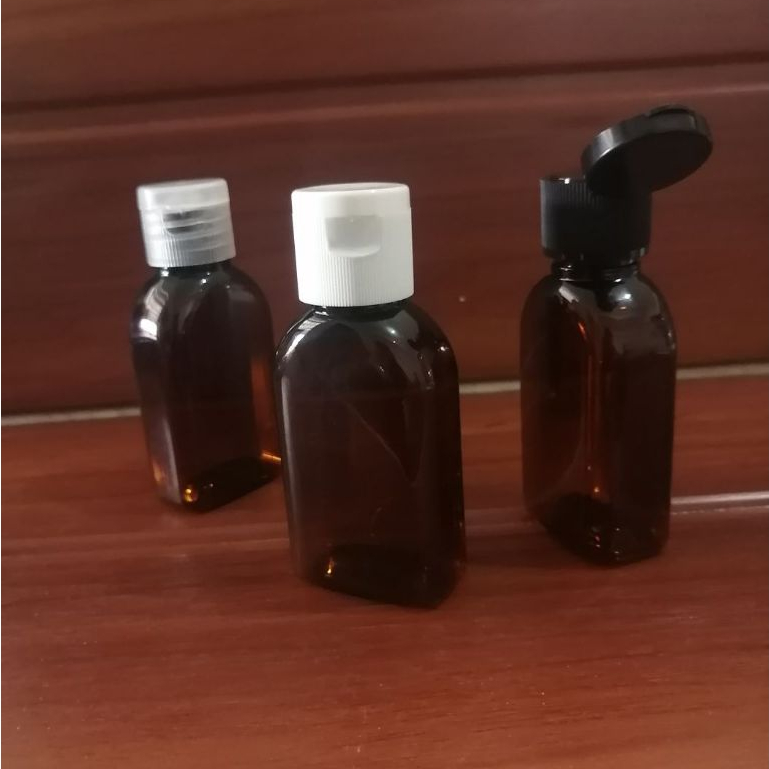 Botol Plastik Pet 30ml Amber | Botol Antis 30ml | Plastik Amber Botol Fliptop