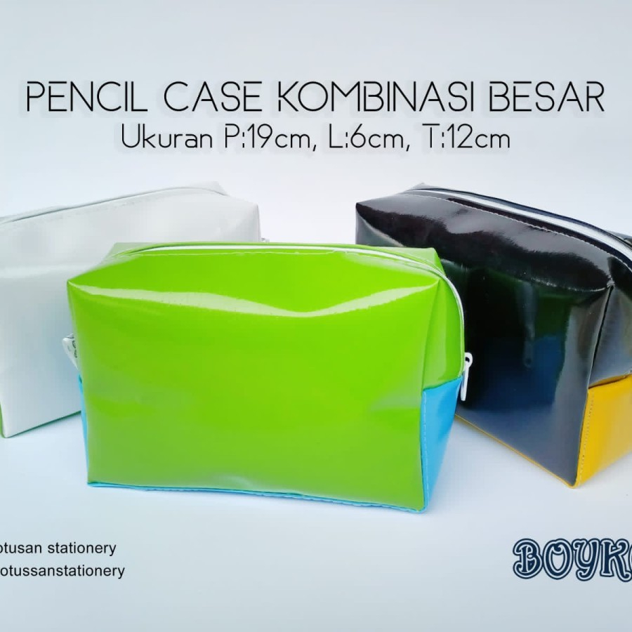 

BoyQo Pensil Case 2 Warna Besar Tempat Pensil Imitasi Berbahan Dasar Warna-warni Unik | Cocok untuk Pelajar dan Pekerja