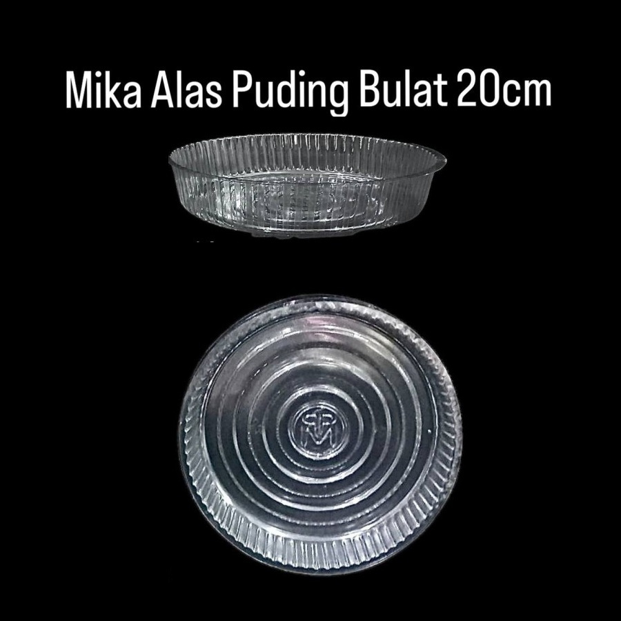 (10 pcs) Tray Mika Pudding Alas Mika Kue Bulat Diameter 20cm Mika Bulat Pudding
