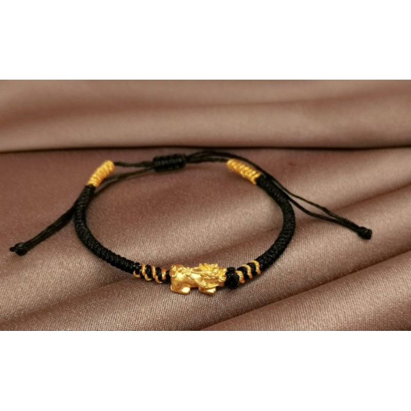 Gelang Emas Asli Naga 24k Hongkong 999% Tali Plintir