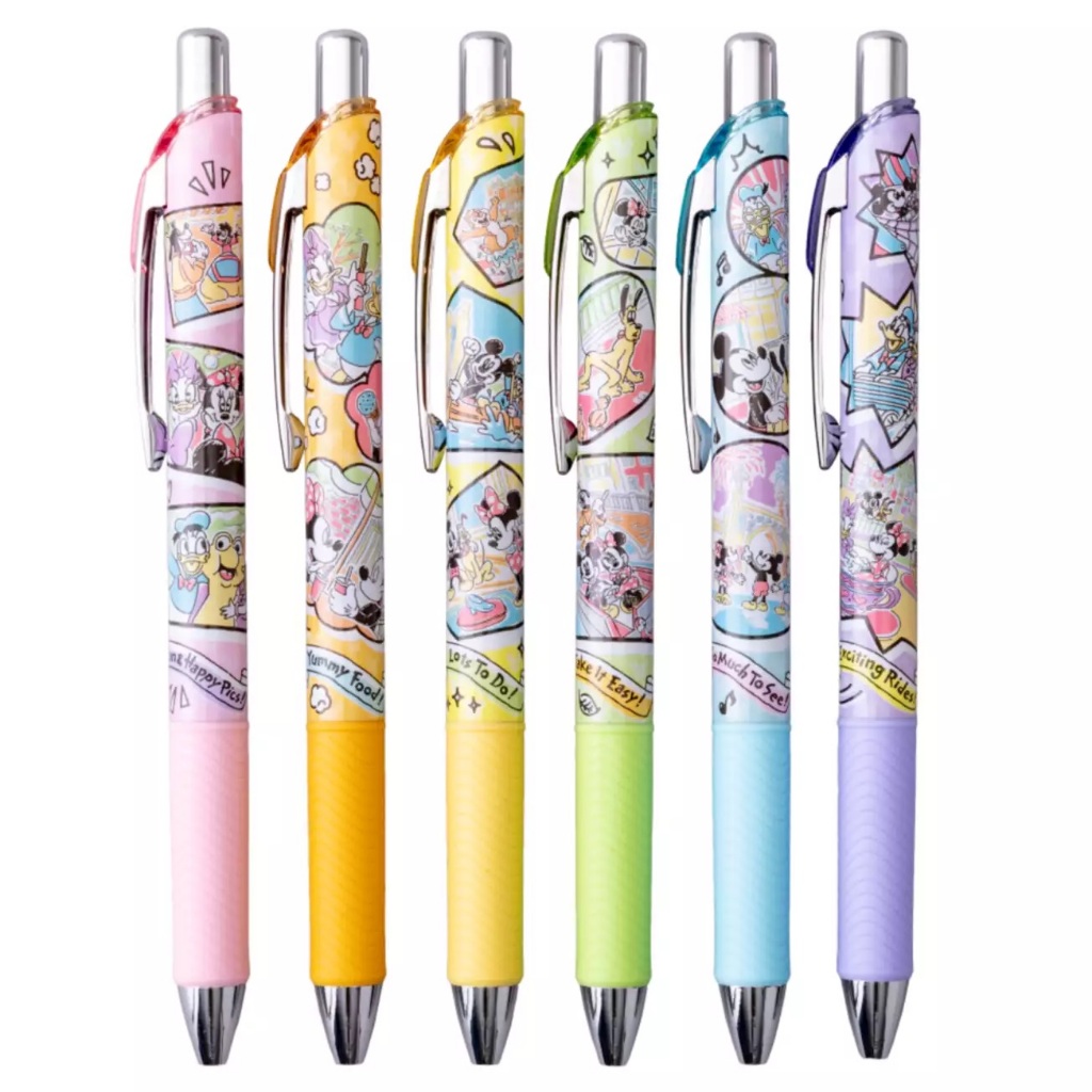 

Pentel EnerGel Disney Classic Tokyo Disney Resort Comic Scene Set of 6 Gel Ink Pen 0.5mm Pulpen Limited Edition