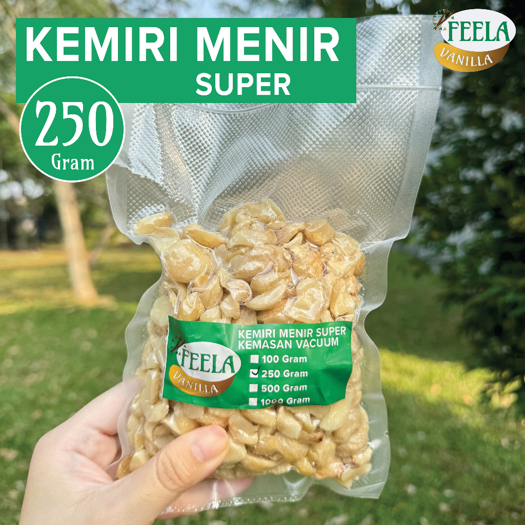 

Kemiri Menir Super 250 Gram Ukuran Besar Kemiri Menir Besar -Fresh NTT