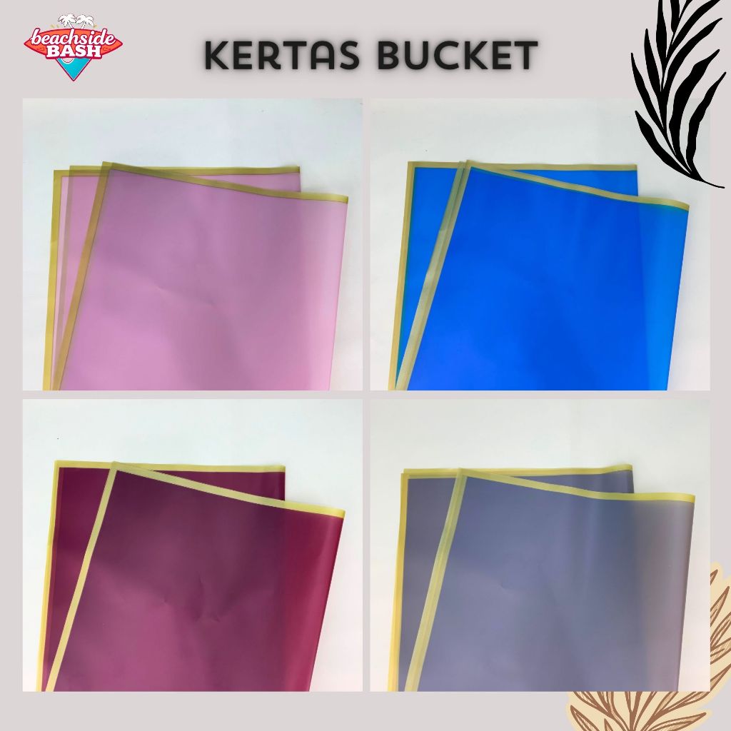 

kertas buket bunga lis emas per pcs warna warni kertas bucket gold line