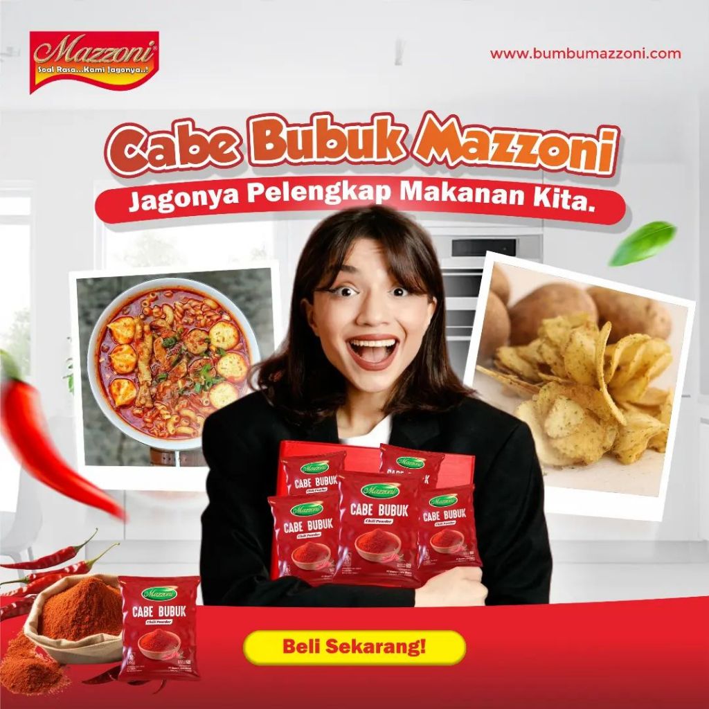 

Mazzoni Cabe Bubuk 25 Gram Formula baru