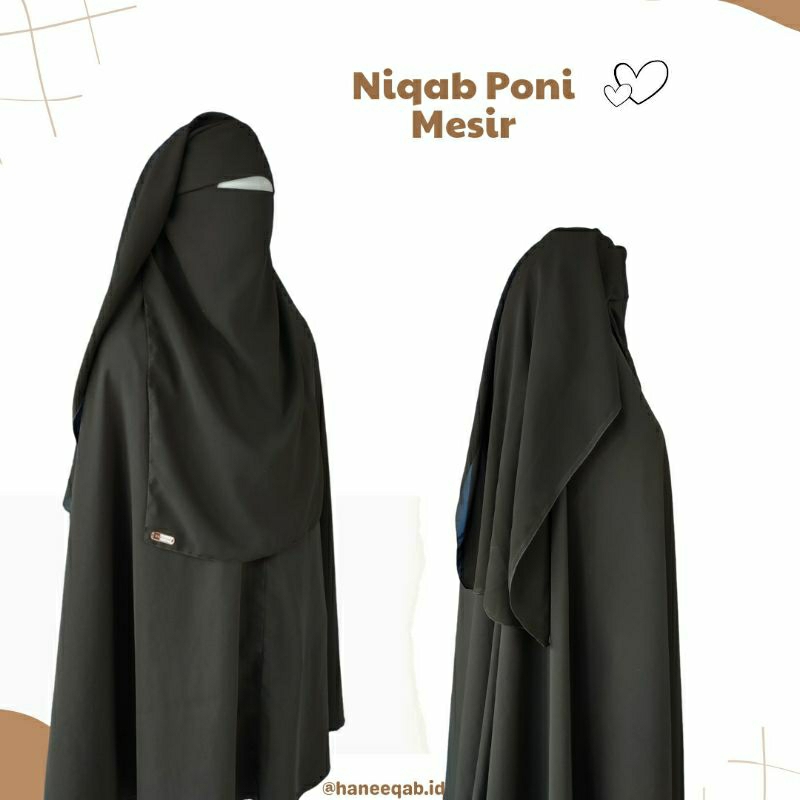NIQAB MESIR/PONI MESIR by Haneeqab