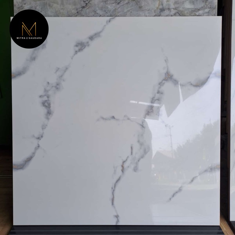 Granite lantai Meliuz 60x60cm motif marmer carrara