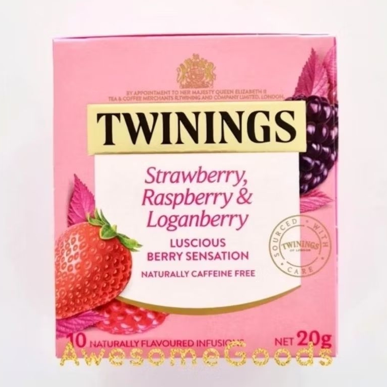 

Twinings Strawberry, Raspberry and Loganberry 10 Tea Bags