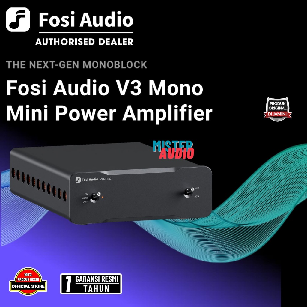 Fosi Audio V3 / V 3 Mono Power Mini Monoblock Class D Amplifier for Home Audio Speakers Original