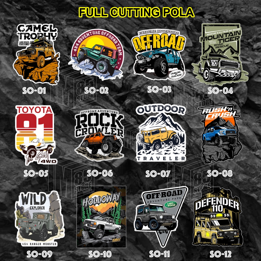 

Stiker Laptop Tumbler Gadget Offroad 01(Full Cutting Pola)