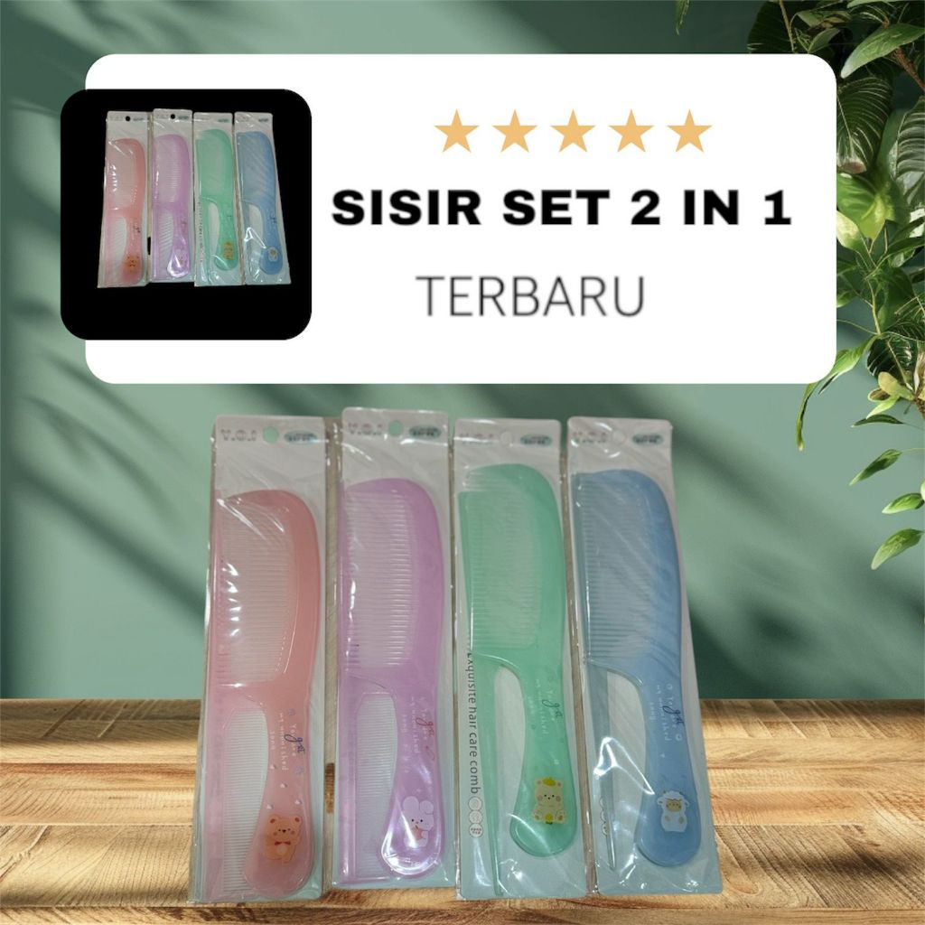 SISIR KARAKTER MINI SET ISI 2  /SISIR KARATER /RAMBUT IMPORT MOTIF SISIR RAMBUT KOREA / SISIR RAMBUT