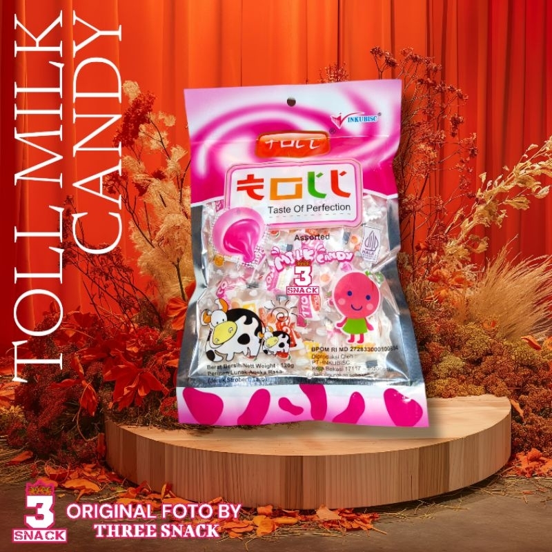 

1 PAK PERMEN SUSU TOLL MILK CANDY 120 GRAM