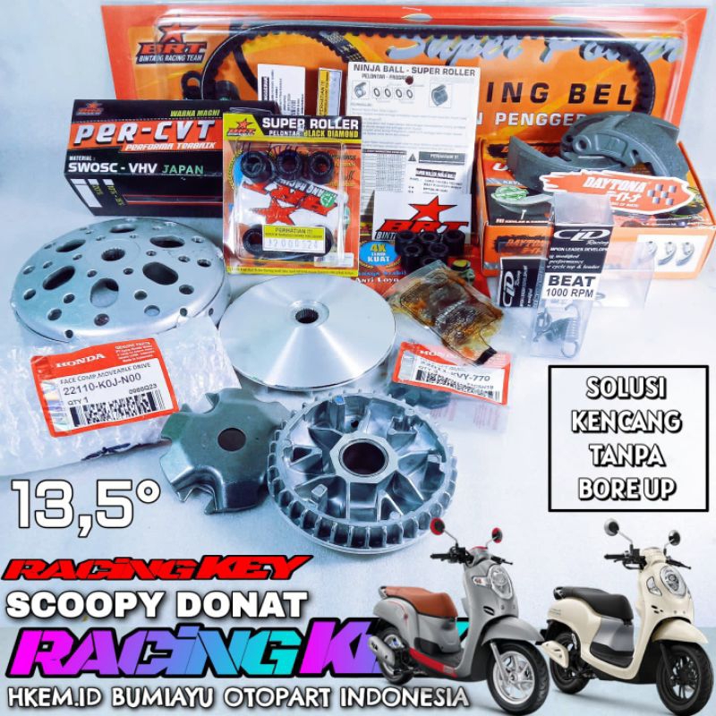 paket kirian CVT Scoopy Fi Esp Donat Upgrade CVT Scoopy Prestige