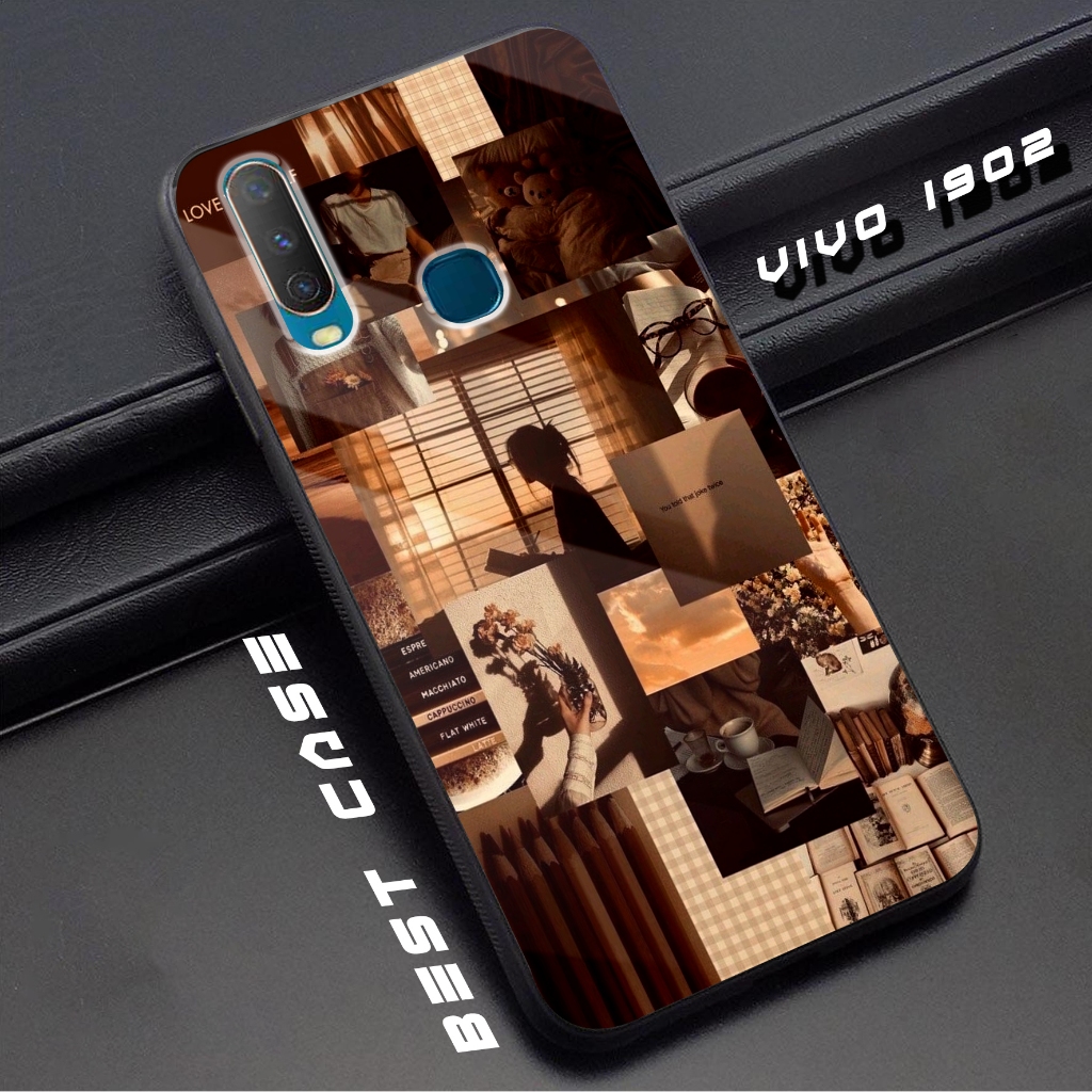 Case VIVO 1902 - Casing Hp VIVO 1902 - Motif ( AESTHETIC ) - Silikon Hp  VIVO 1902 - Softcase Glass 
