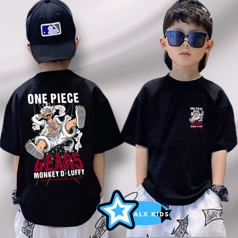 COD/Kaos MONKEY D LUFFY Anak Laki Laki/Umur6 -13tahun/Katun Combed 24s/Baju Kaos Distro Anak Laki La