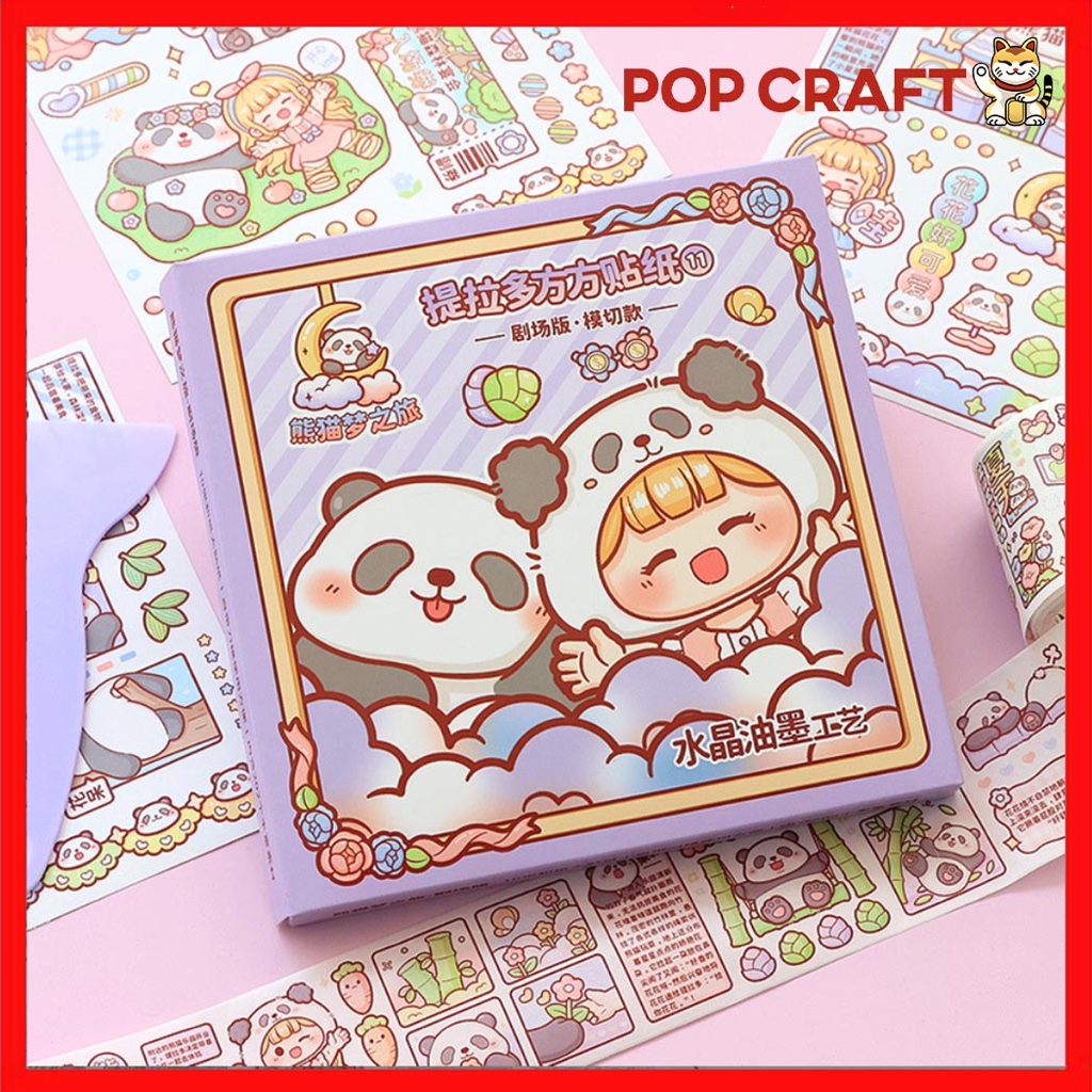 

PC Stiker 1 Pack Isi 10 Lembar Besar Dekor Buku Diary Jurnal Buku Catatan Sticker DIY Stiker TLD143