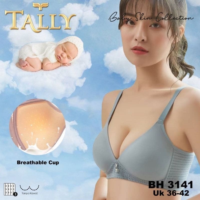 BRA / BH - BABY SKIN COLLECTION / Bra bh seamles busa tipis tanpa kwat baby skin 36-42 kait 3 / TALL