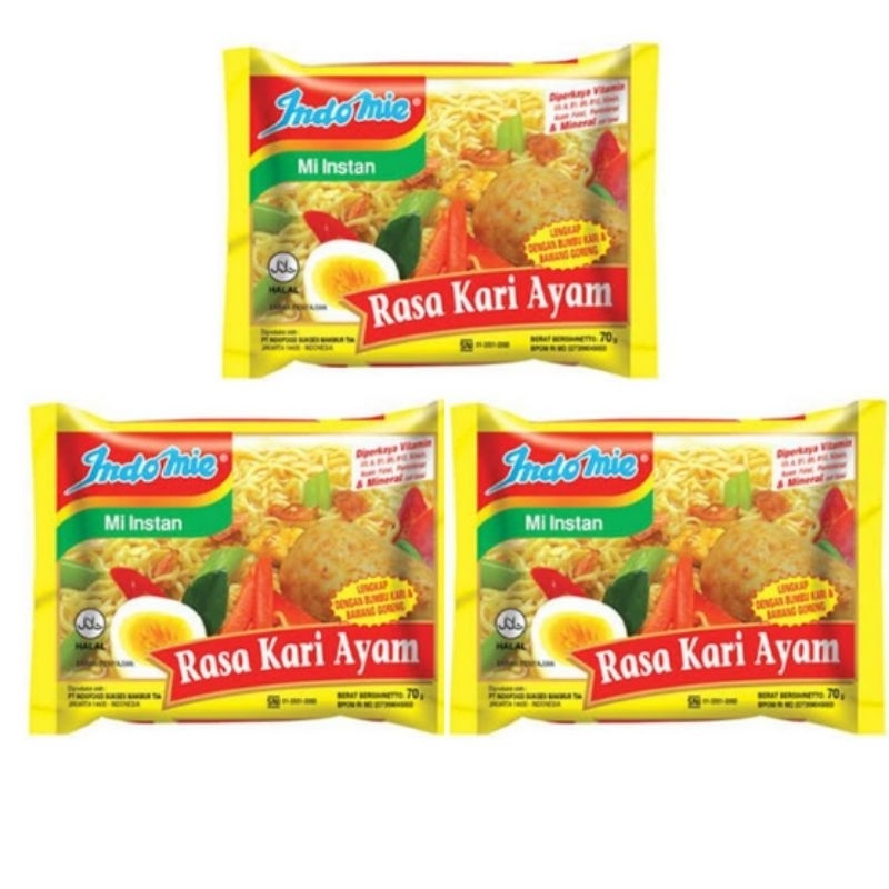 

Indomie Kari Ayam - 3 Pcs - Mie Instan Kuah - Food Noodles