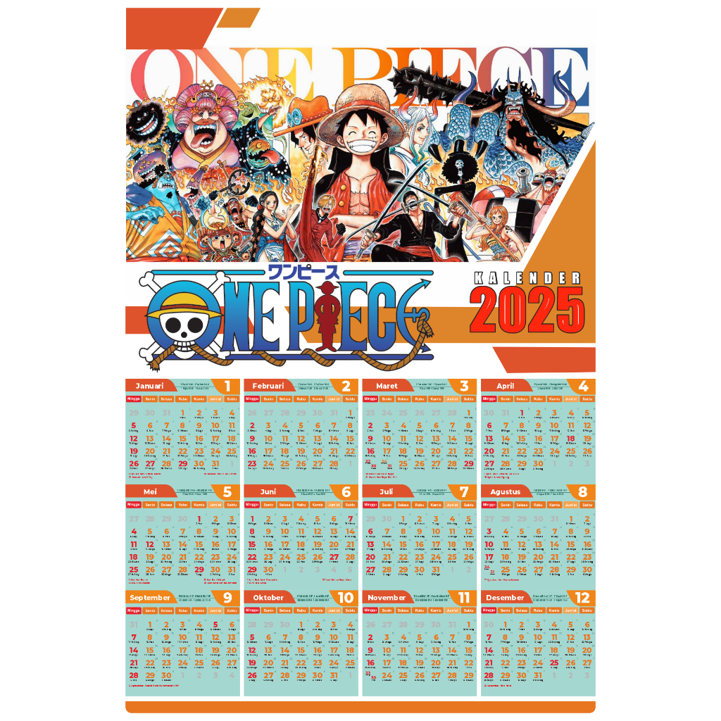 

KALENDER 2025 CUSTOM A3 ANIME + 1 LEMBAR ( 1 ADA 12 BULAN )