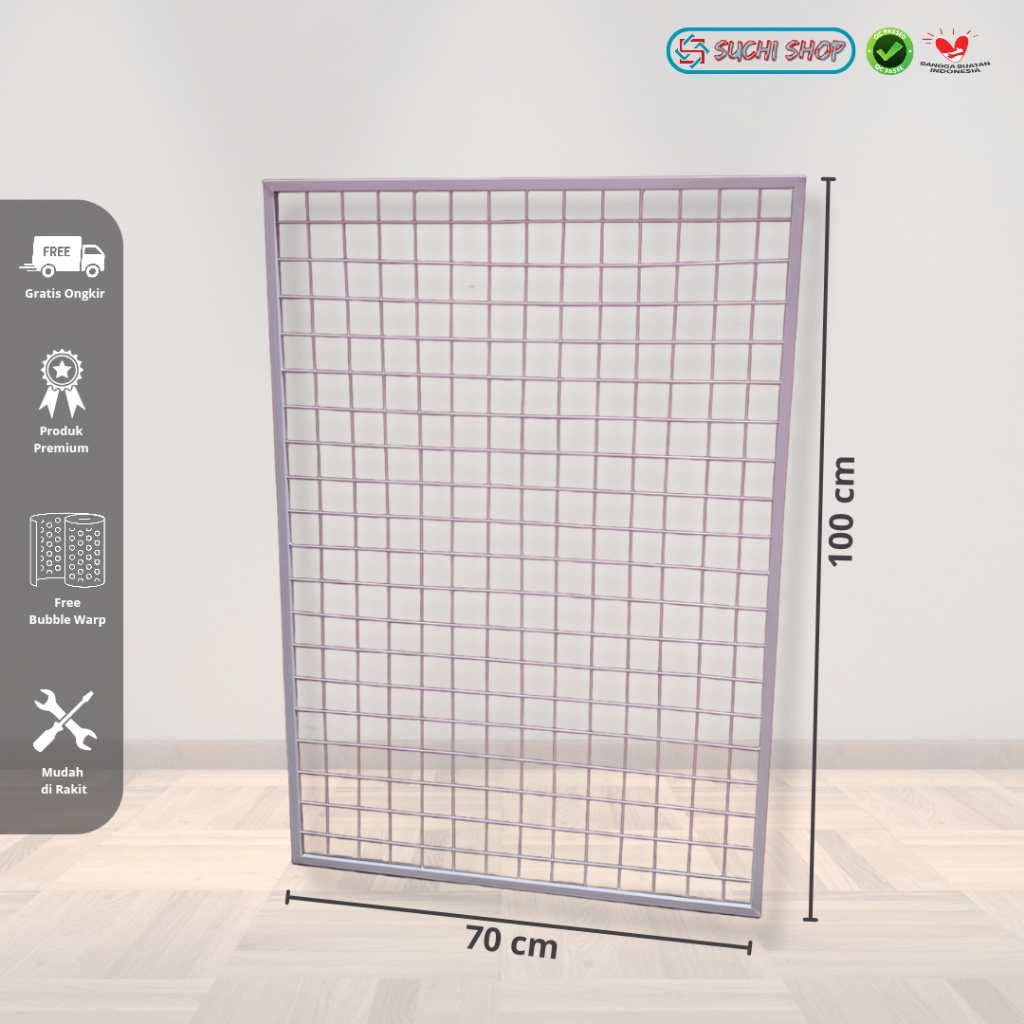 RAM BINGKAI 70x100 - BINGKAI RAK AKSESORIS TEMPEL DINDING / WIREMESH DINDING DEKORASI