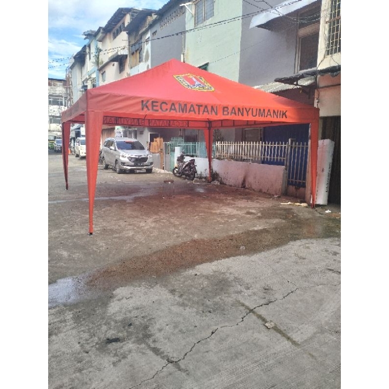 TENDA KAFE ,TENDA PIRAMID ,TENDA KASTEM,UKURAN 4X4 RANGKA DOUBLE DACK