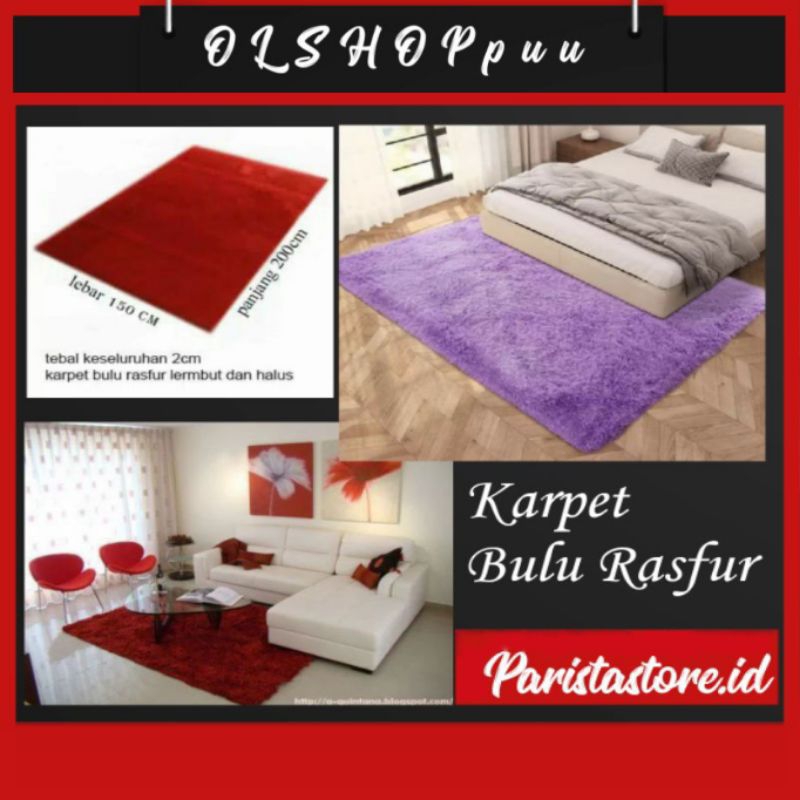 [PUU] KARPET BULU RASFUR 150 x 200 [PKU] PEKANBARU