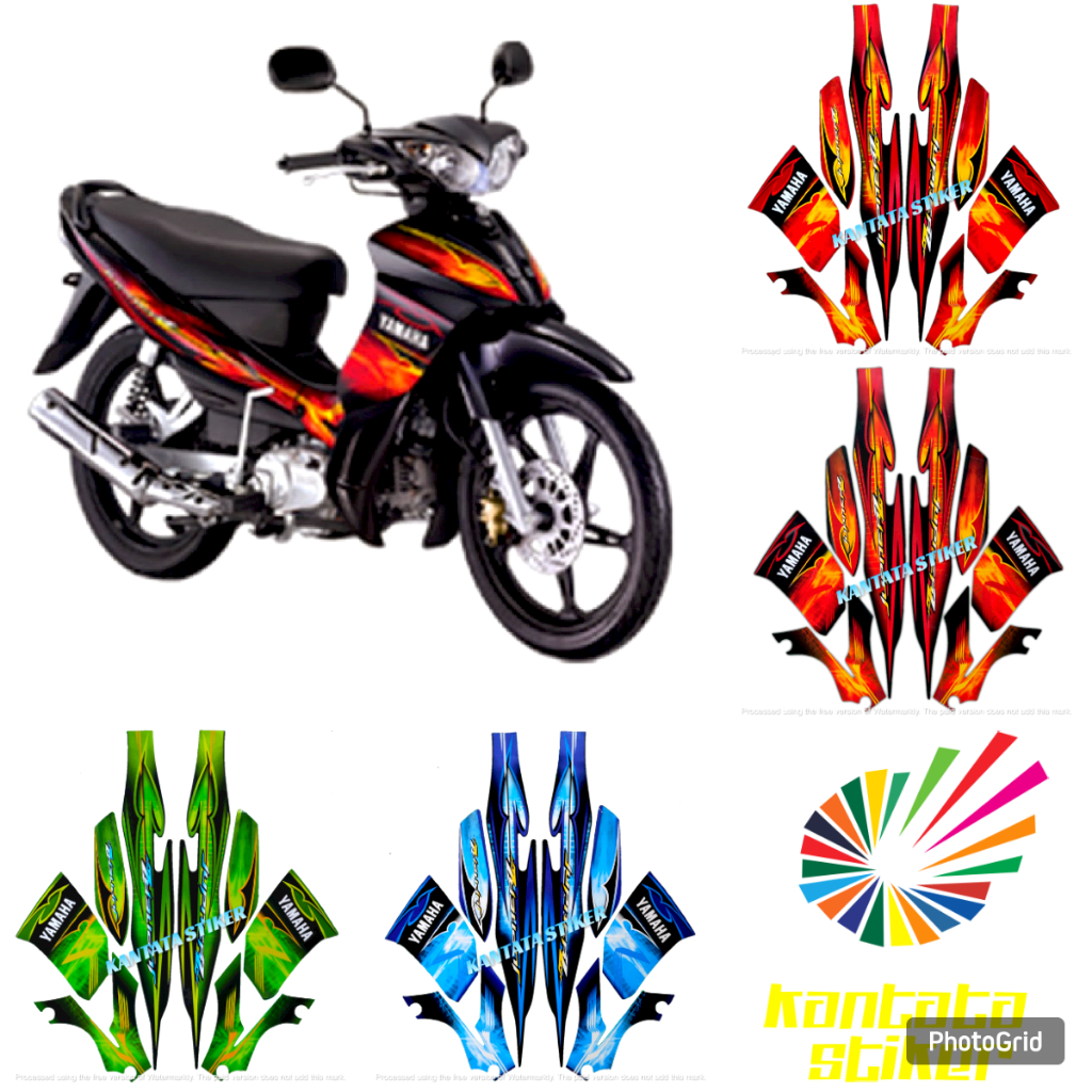 STIKER STRIPING MOTOR JUPITER Z 2008 2009 CW STRIPING JUPITER Z BURHAN 2008 2009 STANDAR FULL SET