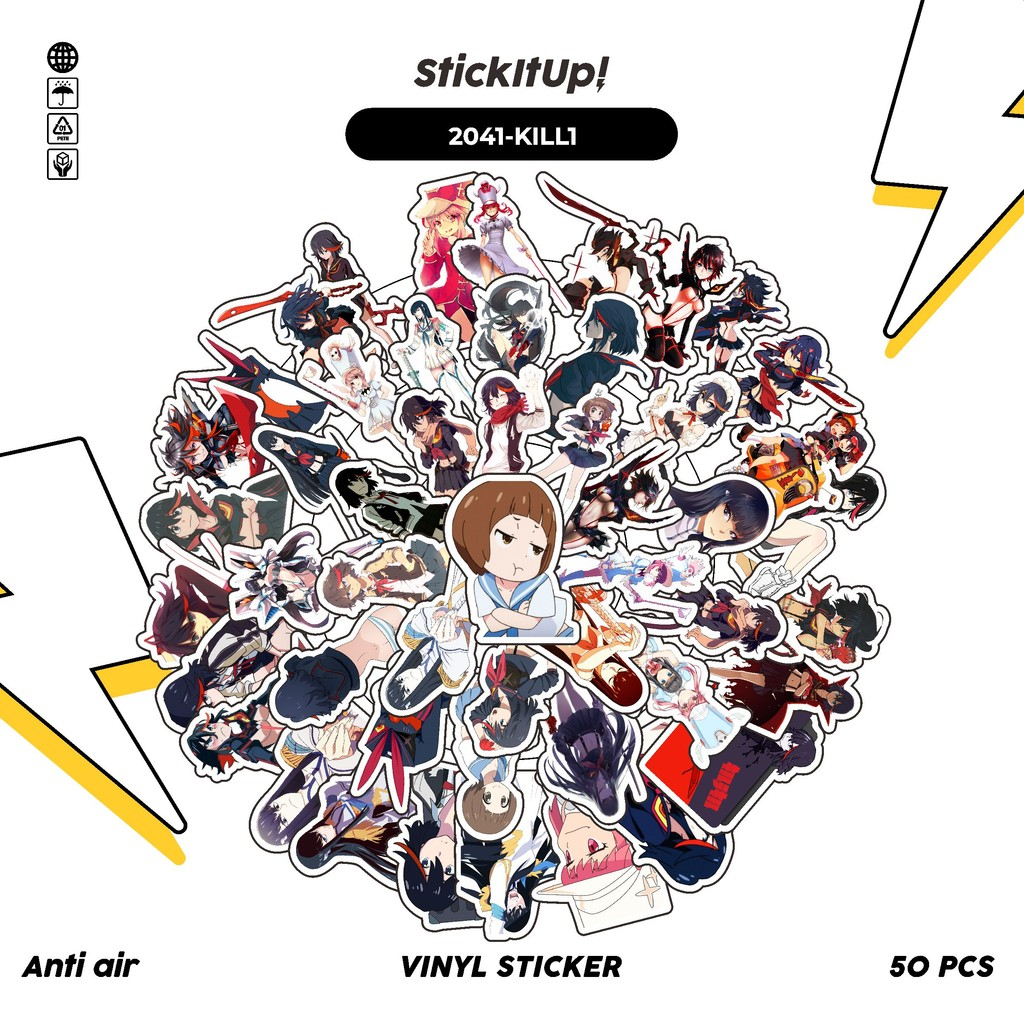 

COD✨ 50 Pcs Stiker Pack ANIME SERIES KILL LA KILL CHARACTER MIX 01 Lucu Aesthetic Vynil Waterproof untuk Freebies Sticker Buku Journal Casing HP Laptop