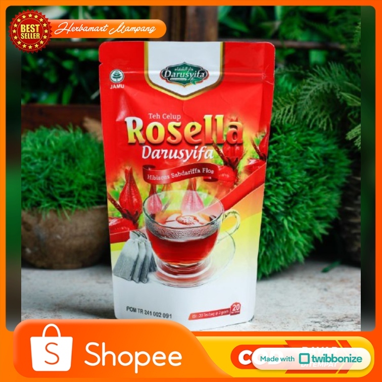 

ROSELLA 20 Teh Celup Kantong Darusyifa anti oxidant turunkan tekanan darah tinggi