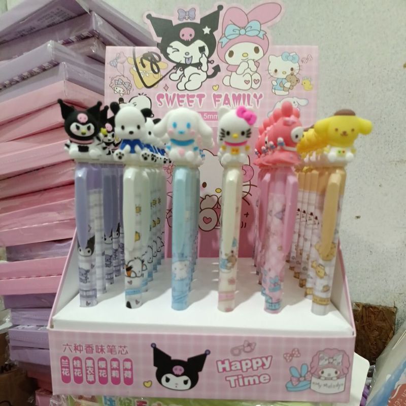 

cod Pena Cetek Kuromi Sanrio Labubu 12pcs