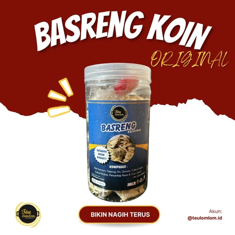 

Qori Store - Teulomlom Basreng Koin Original 250 gram / Basreng Rasa Original / Basreng Gurih / Basreng Daun Jeruk Gurih