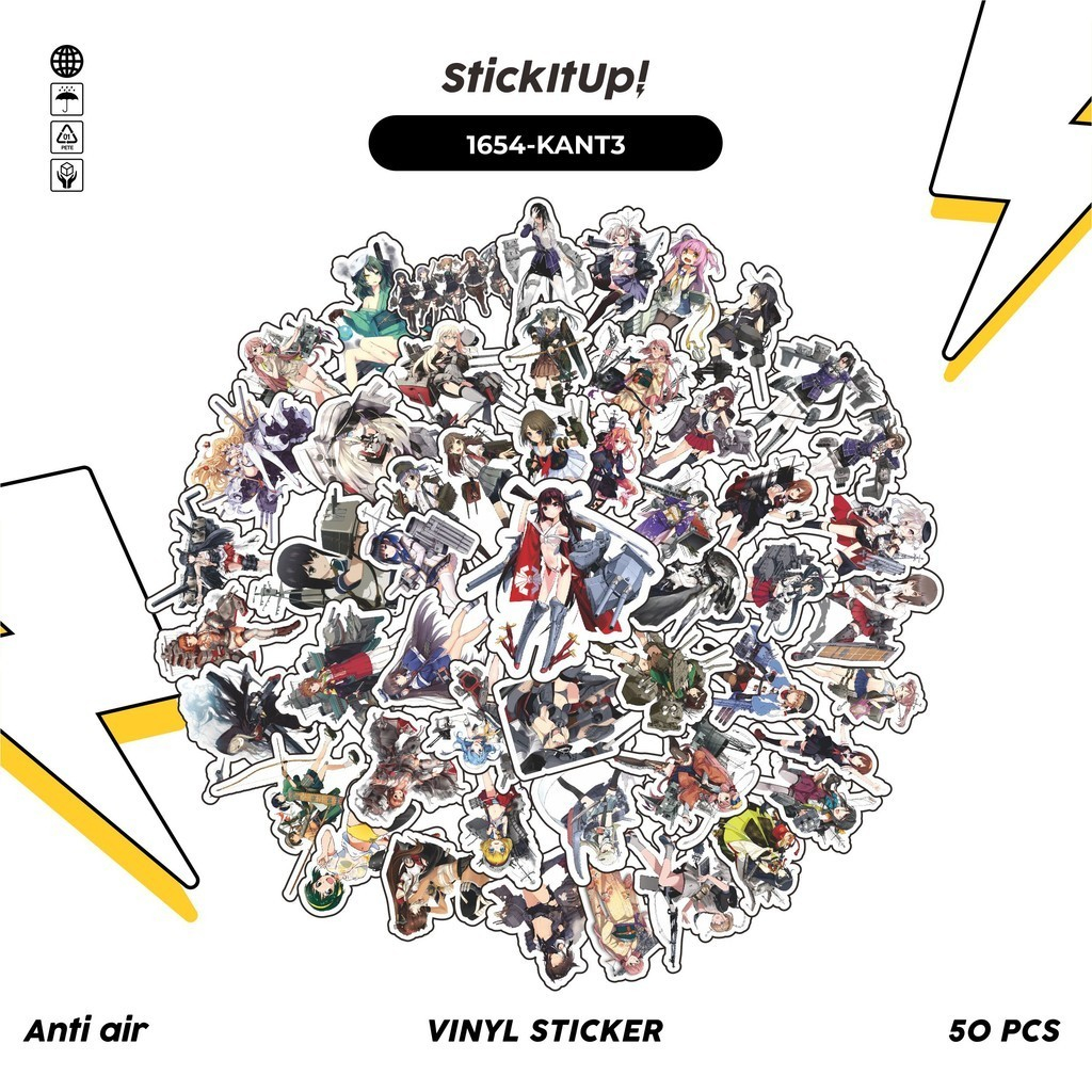 

COD✨ 100 Pcs Stiker Pack KANTAI COLLECTION CHARACTER 03 Lucu Aesthetic Vynil Waterproof untuk Freebies Sticker Buku Journal Casing HP Laptop