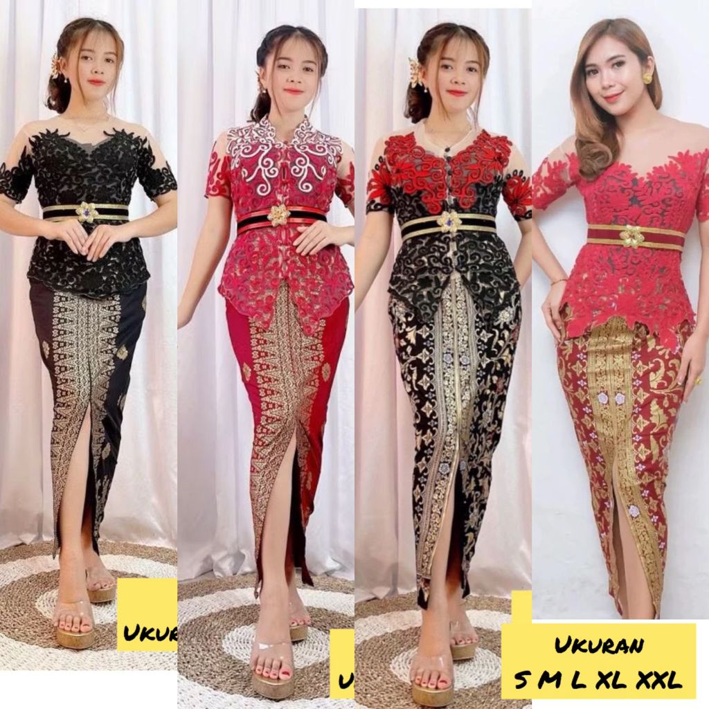 Rok Motif Bakung Full Print Bawahan Kebaya Modern Pinggang Karet Rok Span Jadi Belah Depan Samping K