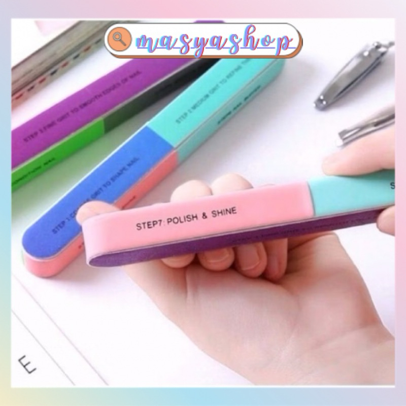 amplas kuku kilap 7 step kikir kuku 7 sisi asahan kuku 7in1 nail polisher 7in1 alat manicure pedicur