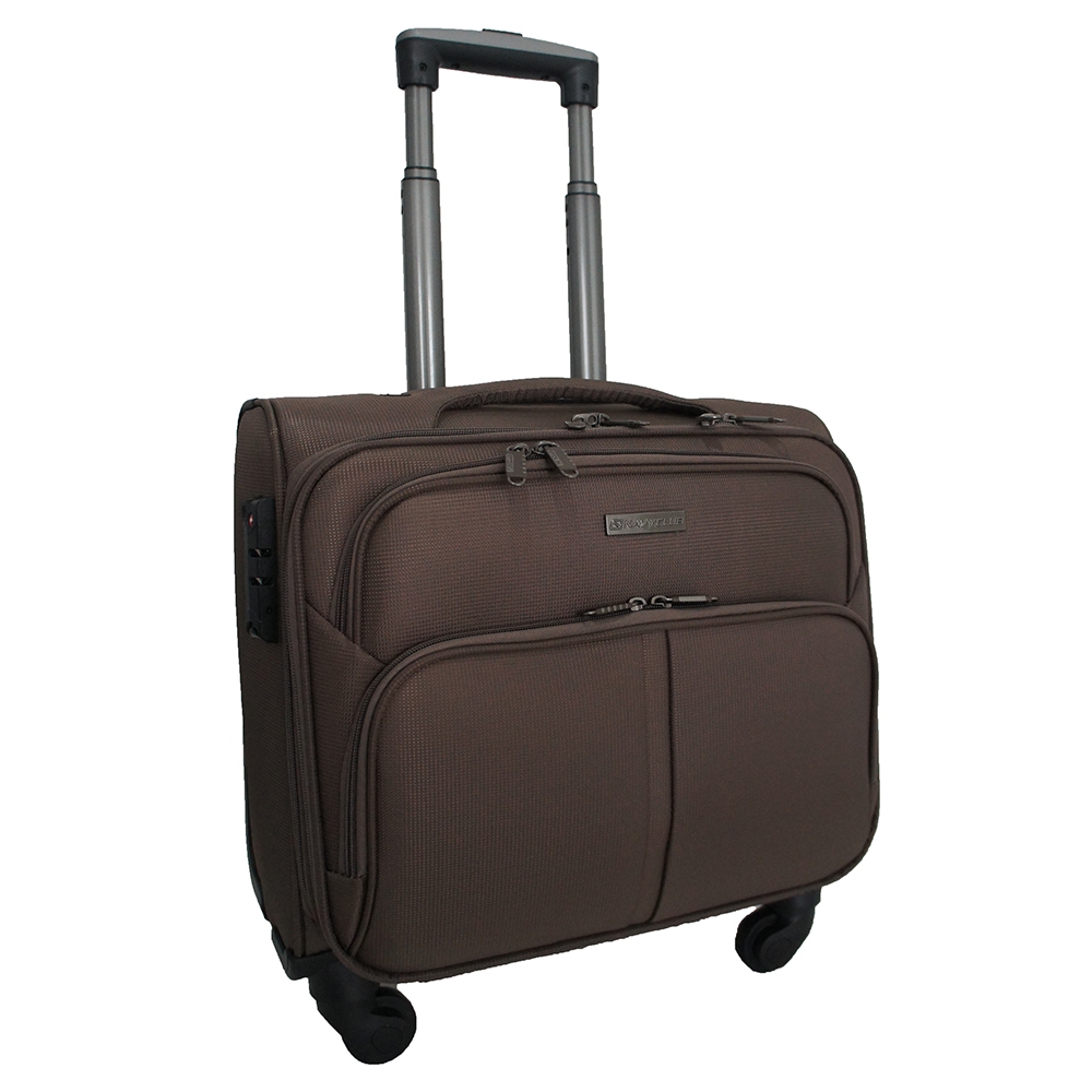 Navy Club Clavio Koper Kabin SoftCase - 4 Roda Putar TSA Lock With Laptop Case - Size 16 Inch