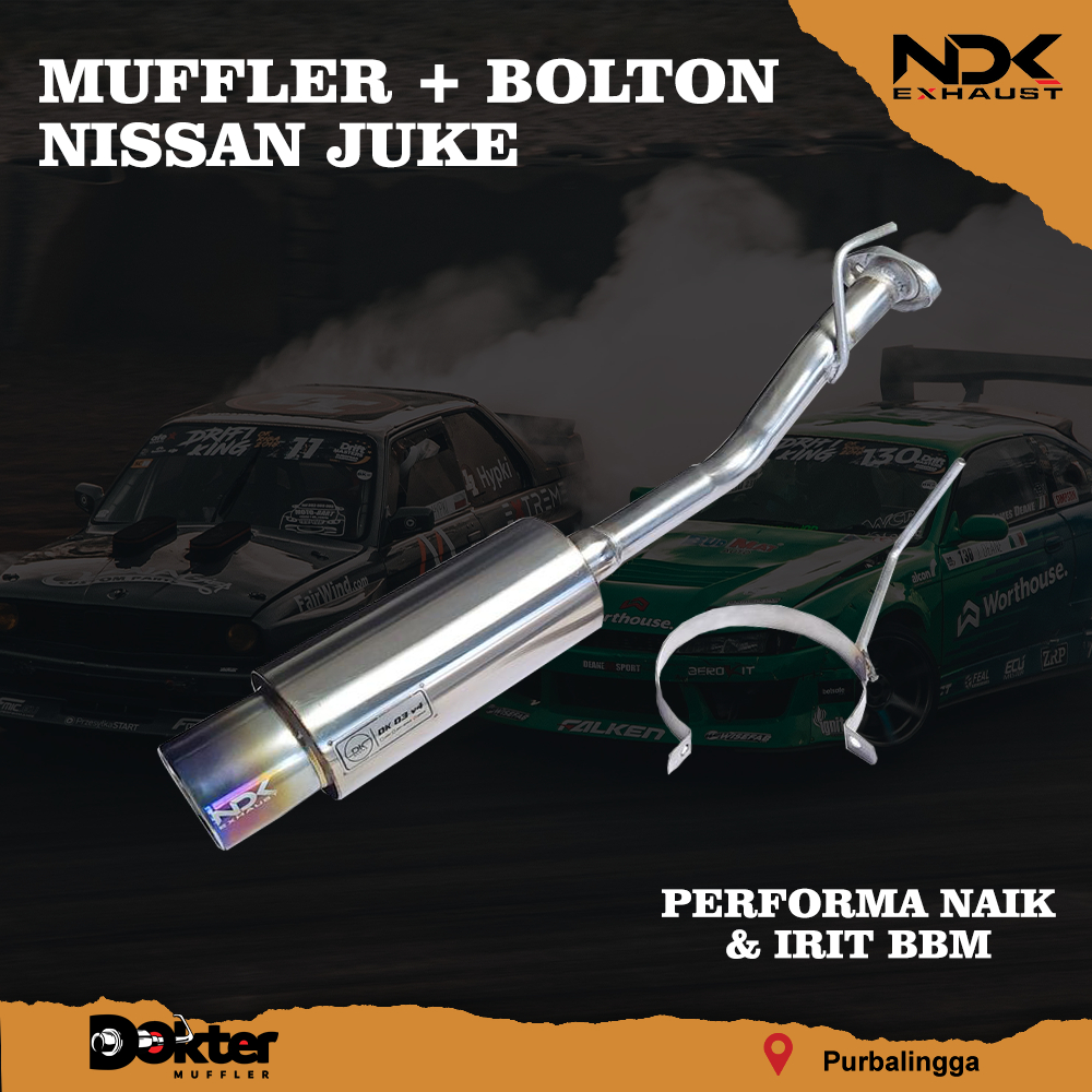 KNALPOT MOBIL RACING NISSAN JUKE BASS ADEM MUFFLER BOLTON NDK EXHAUST