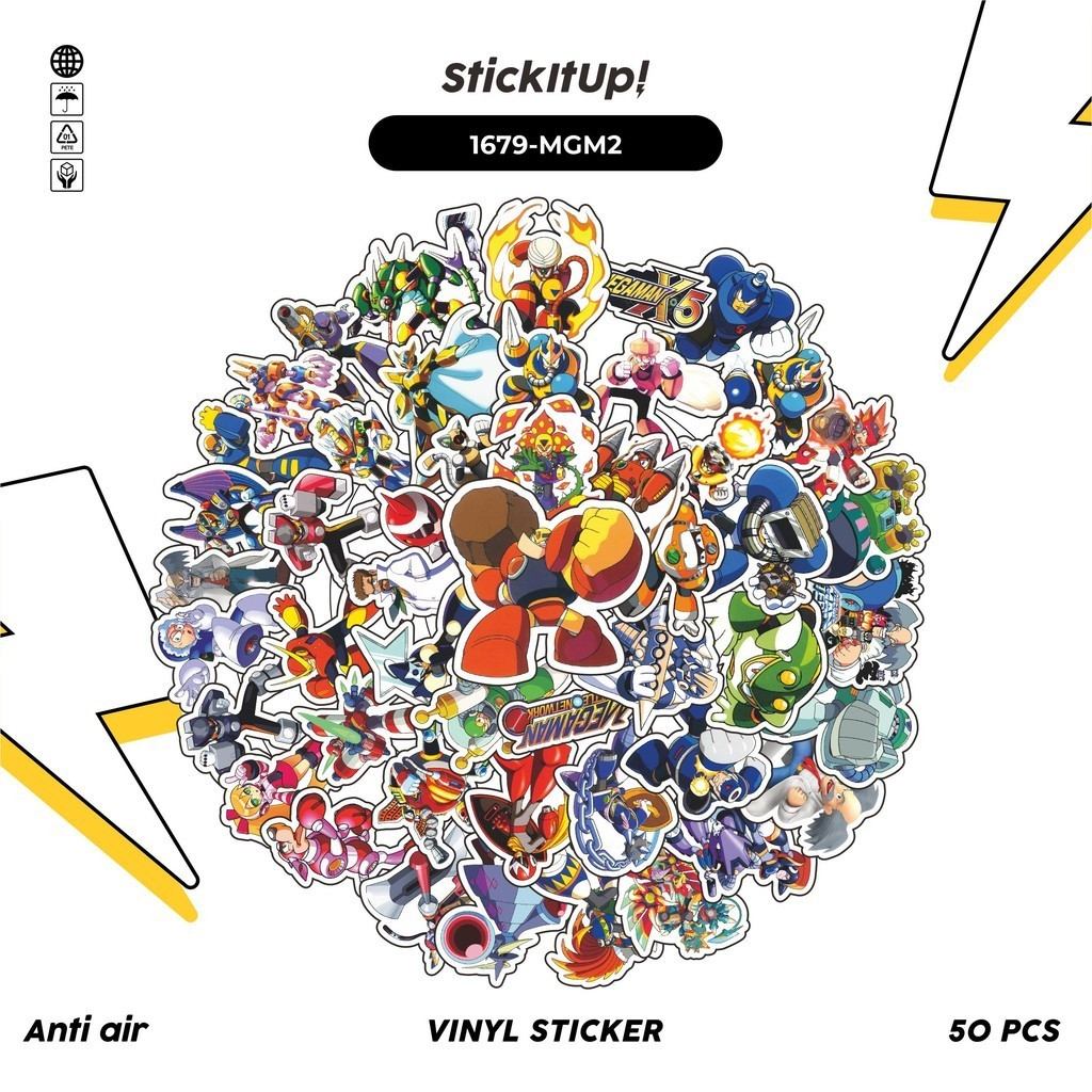 

COD✨ 100 Pcs Stiker Pack CAPSOM SERIES MEGAMAN UNIVERSE CHARACTER MIX 002 Lucu Aesthetic Vynil Waterproof untuk Freebies Sticker Buku Journal Casing HP Laptop