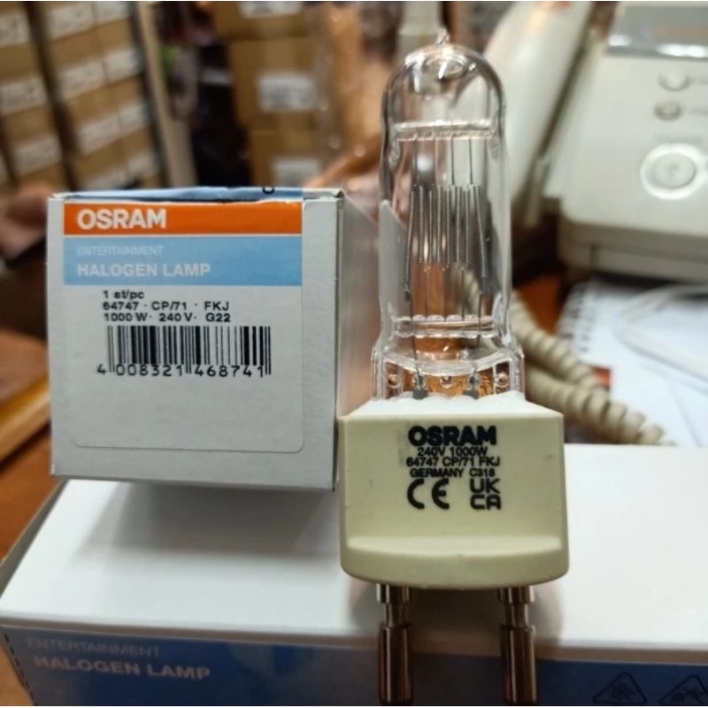 Lampu Halogen OSRAM CP71 cp71 CP 71 cp 71 24v 1000w 64747 G22