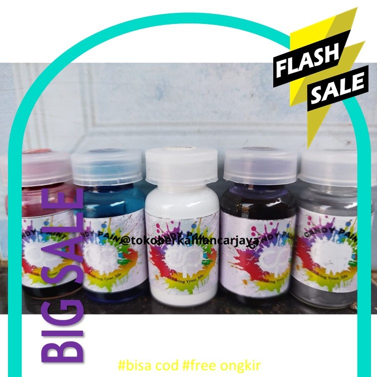 (OLES) 12,5 ML PEWARNA BESI, BAJA DAN KACA PERMANEN CAT OLES CANDY PAINT CAT VELG MOTOR CANDY CHROME