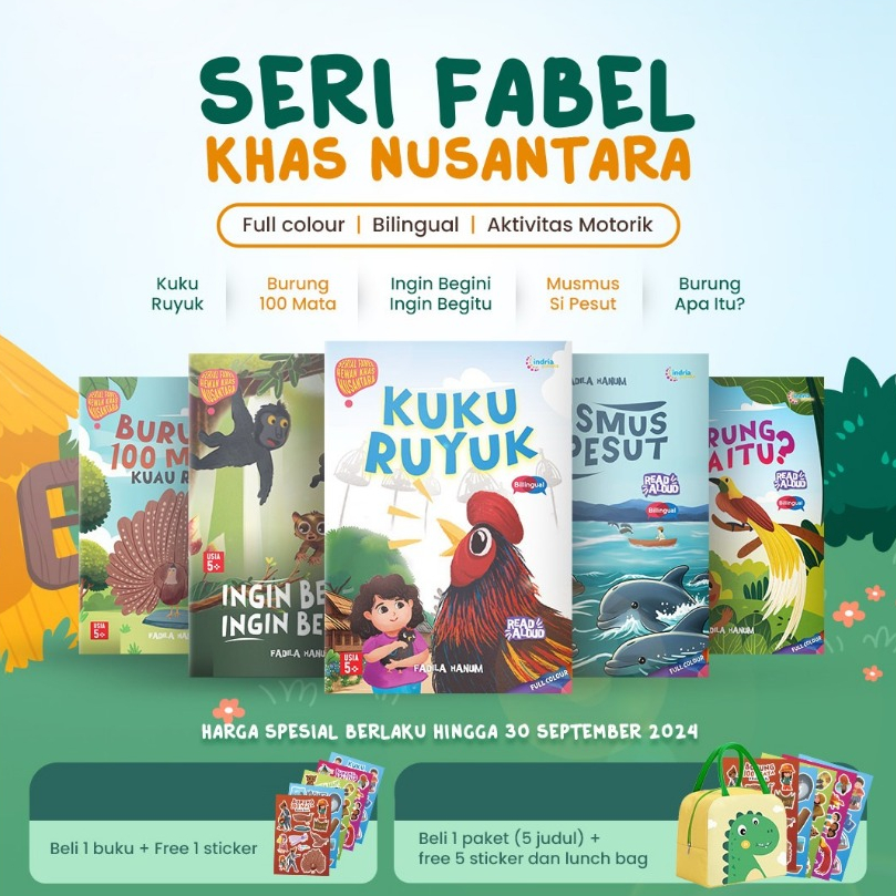 BUKU CERITA ANAK - SERI FABEL KHAS NUSANTARA - INDRIA PUSTAKA