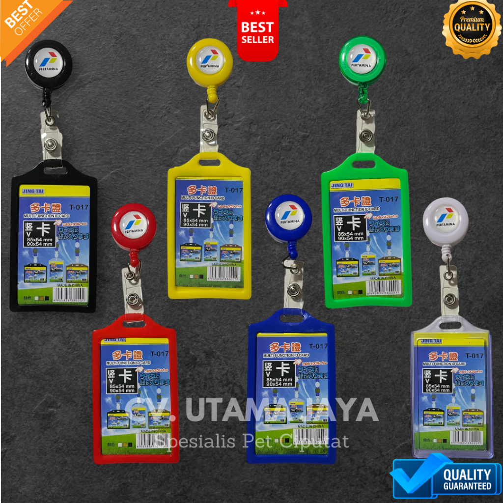 

ID CARD PERTAMINA Name Tag Yoyo Tanda Pengenal Lanyard Pertamini Pertashop